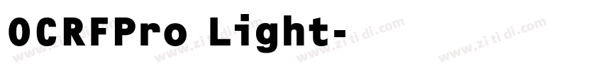 OCRFPro Light字体转换